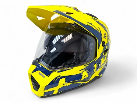 Шлем детский AiM JK802Y Yellow/Blue, Y/M